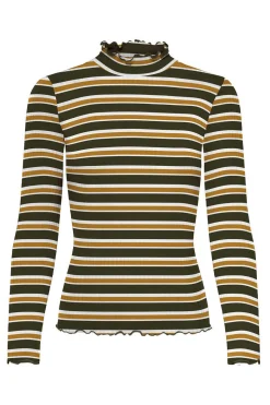 JDY T-Shirts-Top Manga Comprida Canelado