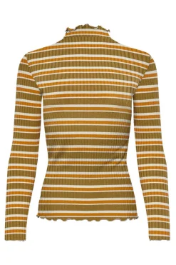 JDY T-Shirts-Top Manga Comprida Canelado