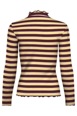 JDY T-Shirts-Top Manga Comprida Canelado