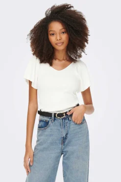 Only T-Shirts-Top Manga Curta Laco