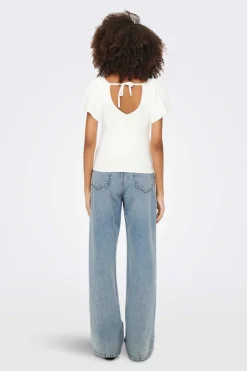 Only T-Shirts-Top Manga Curta Laco