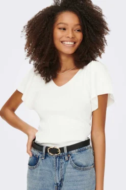 Only T-Shirts-Top Manga Curta Laco