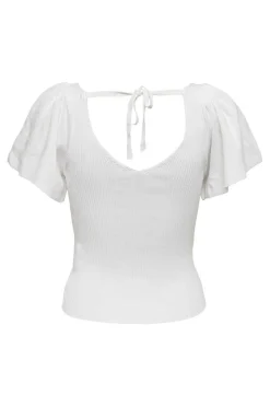 Only T-Shirts-Top Manga Curta Laco