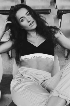 Calvin Klein Sutias-Top Pre-Formado De Algodao Com Cos Da