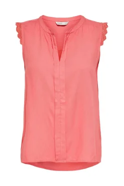 Only T-Shirts-Top Sem Mangas Com Decote Em Bico.