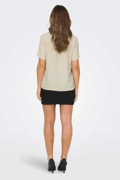 JDY T-Shirts-Topo Do Pescoco Em V