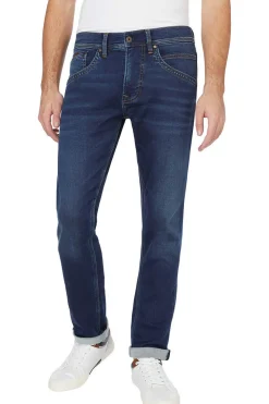 Pepe Jeans Track Regular Fit Regular Waist Jeans Marinho Discount