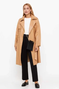 Cortefiel Sobretudos E Parkas-Trench Efeito Pele