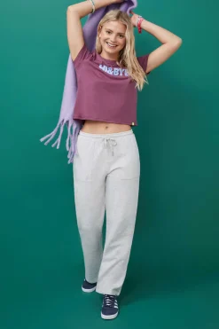 HI&BYE T-Shirts E Tops-T-Shirt 100% Algodao Bordo Logo