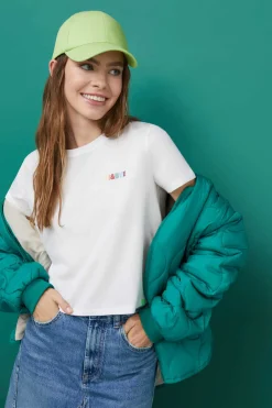 HI&BYE T-Shirts E Tops-T-Shirt 100% Algodao Cru Mini Logo