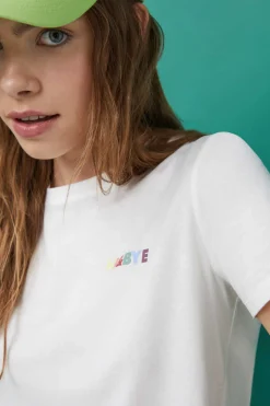 HI&BYE T-Shirts E Tops-T-Shirt 100% Algodao Cru Mini Logo