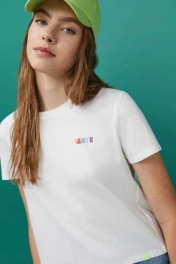 HI&BYE T-Shirts E Tops-T-Shirt 100% Algodao Cru Mini Logo