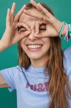 HI&BYE T-Shirts E Tops-T-Shirt 100% Algodao Logo