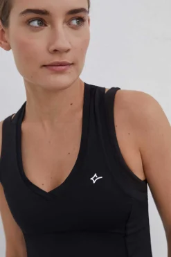 Dash and Stars Outdoor-T-Shirt Alcas Olimpica Transpiravel Preta