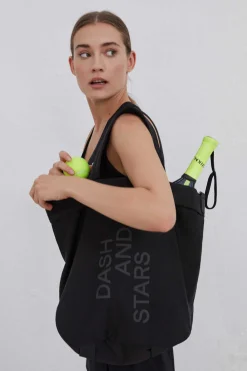 Dash and Stars Outdoor-T-Shirt Alcas Olimpica Transpiravel Preta