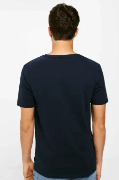 Springfield T-Shirt Basica Bico Lycra Azul Best