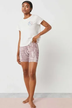 Dash and Stars T-Shirts-T-Shirt Branca Fluida Modal