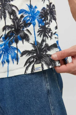 Jack & Jones T-Shirt Com Estampado Floral Marinho Clearance