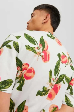 Jack & Jones T-Shirt Com Estampas Florais Branco Online