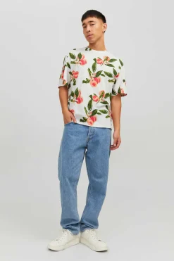 Jack & Jones T-Shirt Com Estampas Florais Branco Online