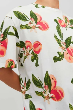 Jack & Jones T-Shirt Com Estampas Florais Branco Online