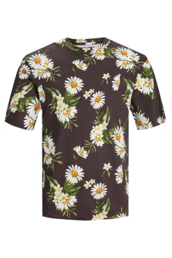 Jack & Jones T-Shirt Com Estampas Florais Castanho Online