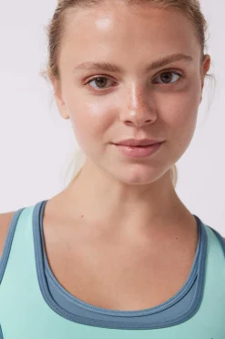 Dash and Stars T-Shirts-T-Shirt De Alcas De Microfibra Turquesa