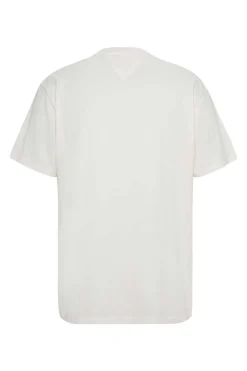 Tommy Jeans T-Shirt De Homem Com Logo Branco