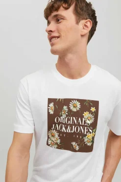 Jack & Jones T-Shirt De Manga Curta Branco Outlet