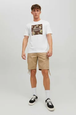 Jack & Jones T-Shirt De Manga Curta Branco Outlet