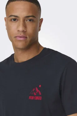 Only & Sons T-Shirt De Manga Curta Marinho Online