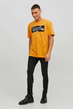 Jack & Jones T-Shirt De Manga Curta Camelo Clearance