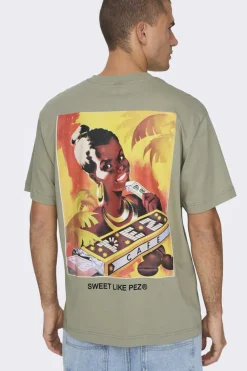 Only & Sons T-Shirt De Manga Curta Cinza