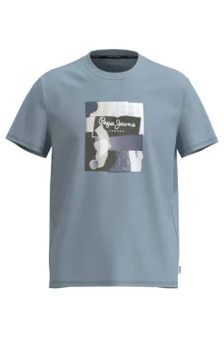 Pepe Jeans T-Shirt De Manga Curta Azul Clearance