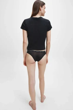 Calvin Klein Pijamas-T-Shirt De Manga Curta De Algodao Com Logotipo Da