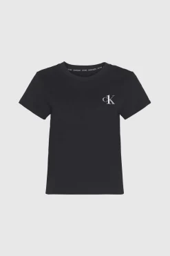 Calvin Klein Pijamas-T-Shirt De Manga Curta De Algodao Com Logotipo Da