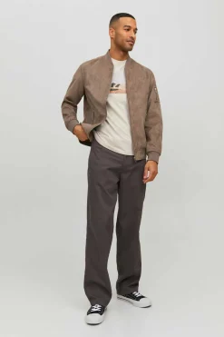 Jack & Jones T-Shirt De Manga Curta Estampada Cinza Outlet