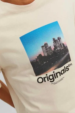 Jack & Jones T-Shirt De Manga Curta Print Foto Cinza Hot