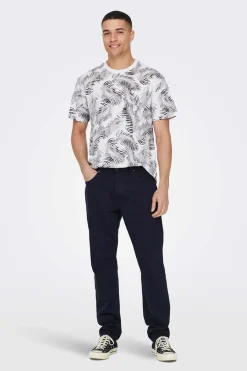 Only & Sons T-Shirt Estampada Branco Clearance