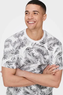 Only & Sons T-Shirt Estampada Branco Clearance