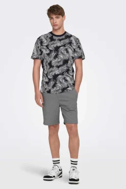 Only & Sons T-Shirt Estampada Marinho Outlet