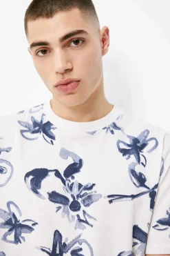 Springfield T-Shirt Flor Aquarela Cru Hot