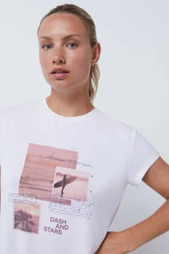 Dash and Stars T-Shirts-T-Shirt Fluida Modal