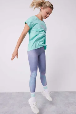 Dash and Stars T-Shirts-T-Shirt Fluida Modal Turquesa