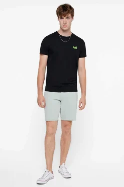 Superdry T-Shirt Fluor Lite Da Colecao Orange Label Preto Discount