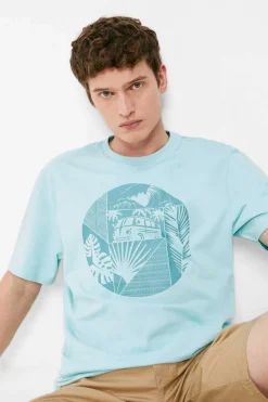 Springfield T-Shirt Geometric Van Turquesa Hot