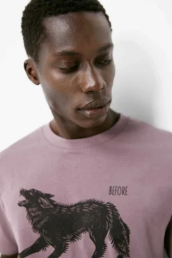 Springfield T-Shirt Lobo Moto Roxo Best