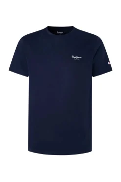 Pepe Jeans T-Shirt Logotipo Estampado Marinho Sale