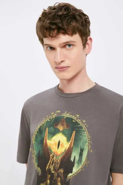Springfield T-Shirt Lord Of The Rings Mix Cinza Sale