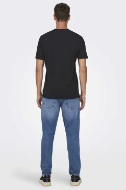 Only & Sons T-Shirt Manga Curta Bowie Preto